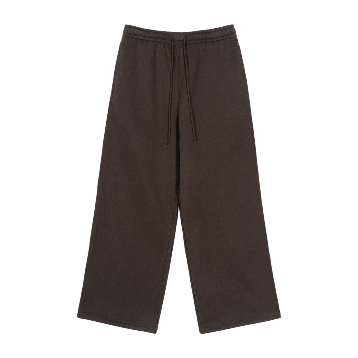 BLANK Fleece Drawstring Straight-Leg Sweatpants